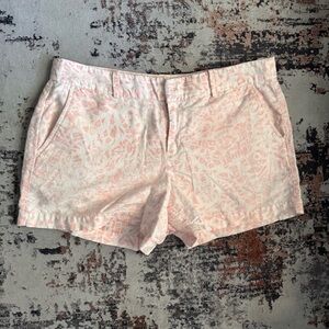 Anne Taylor LOFT Linen Shorts - Pink and White - Size 6